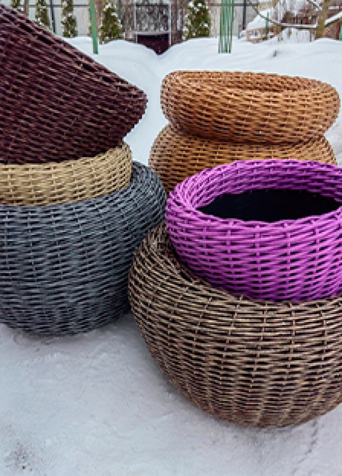 Кашпо из ротанга. Мастер-класс